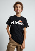 Детска тениска Ellesse Transfer Logo 1 черна — изглед отпред